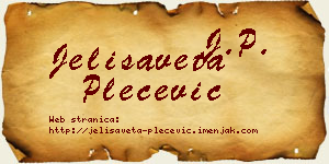 Jelisaveta Plećević vizit kartica
